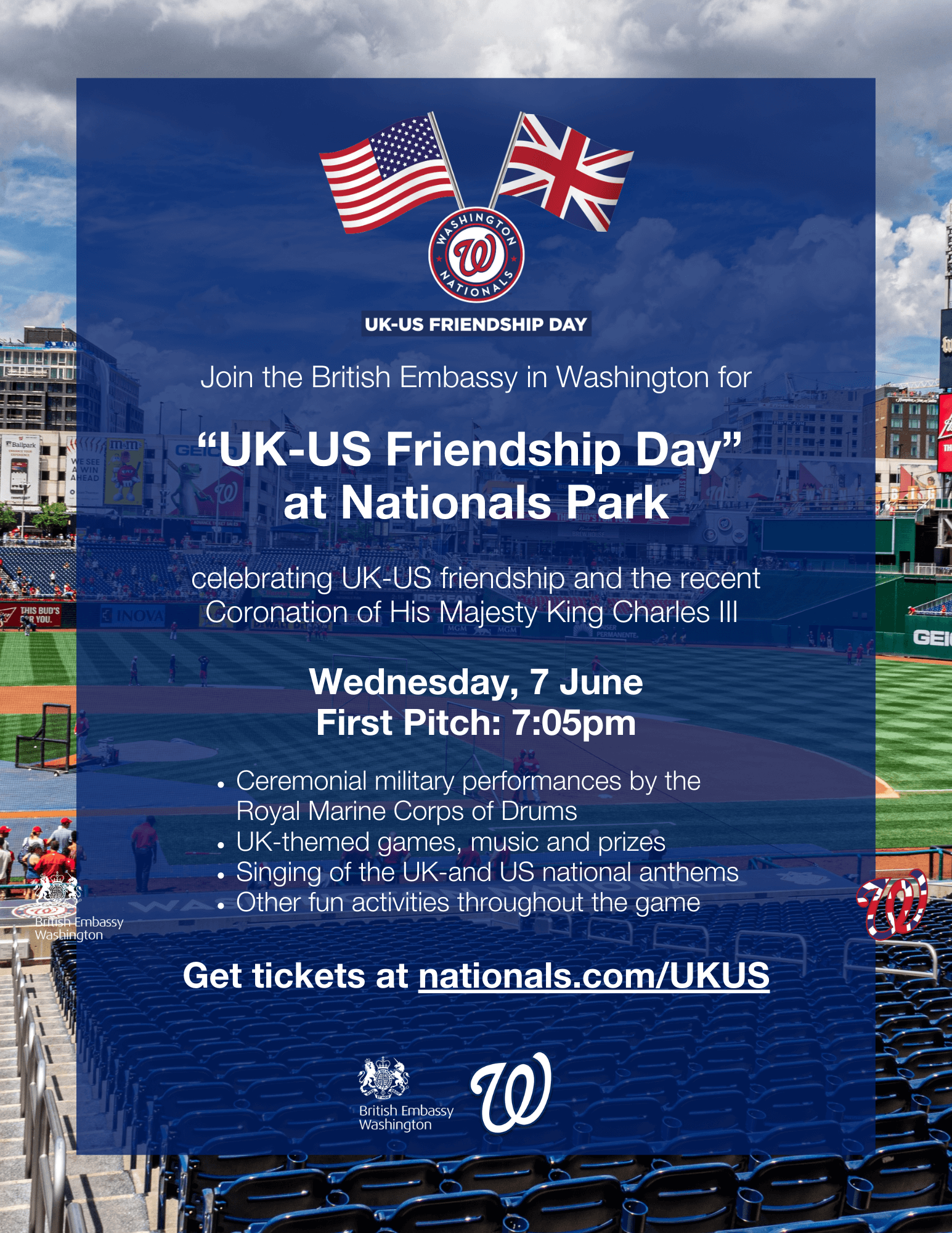 2023 US-UK Friendship Day at Nationals Park