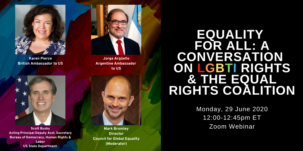 British Embassy Virtual Pride Campaign - A Conversation on LGBTI Rights and the Equal Rights Coalition - June 29
